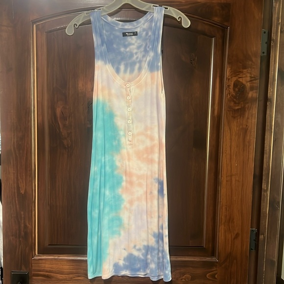 Michael Lauren Runner Sleeveless Mini Midi Dress Galaxy Wash - Picture 4 of 7